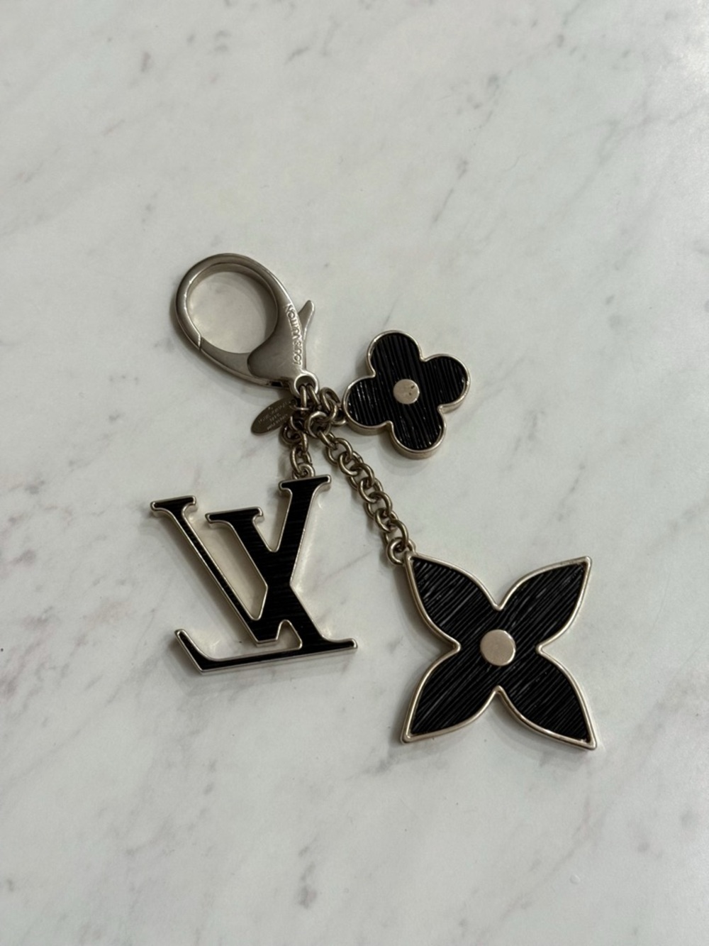 Louis Vuitton Black Monogram Flower Key Charm